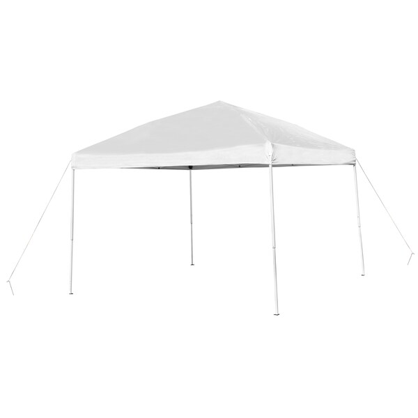 Flash Furniture White Canopy Tent, Folding Table and 4 Chair Set JJ-GZ10183Z-4LEL3-WHWH-GG - main